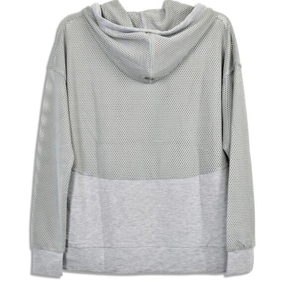 New! Daisy Fuentes Women's Lightweight Mesh Kangaroo Pocket Casual Active Hoodie - Picture 2 of 5